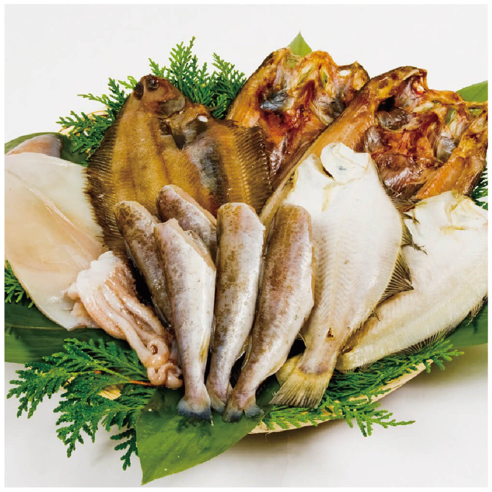 –　(真ほっけ開き　宗八かれい　こまい一夜干し)　5種11尾　イカ一夜干し　なめたかれい　干し魚セット　北海道のお取り寄せ地元市場